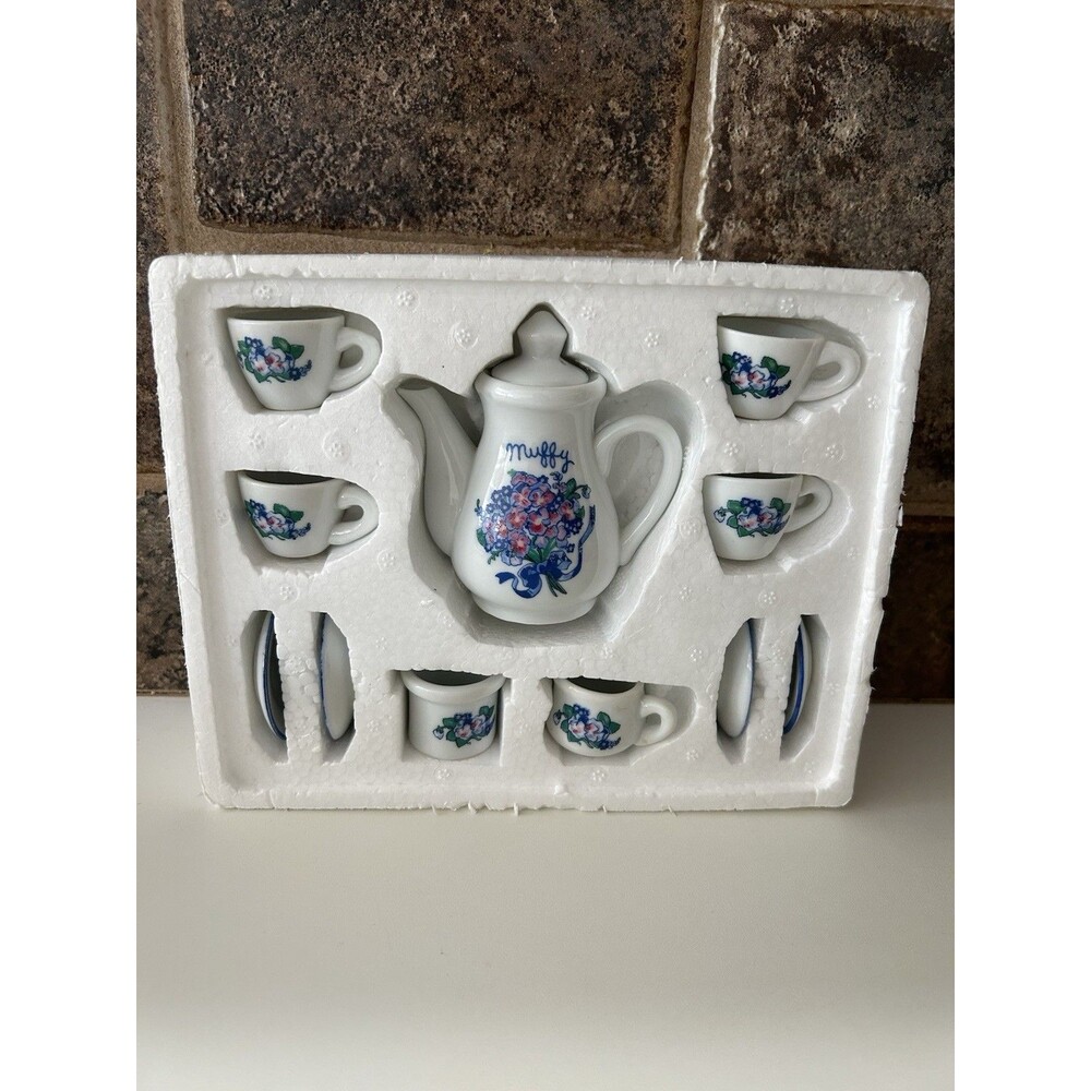 NEW 1990 Muffy Vanderbear The Teacup Collection Mommy & Me Tea Set IN BOX